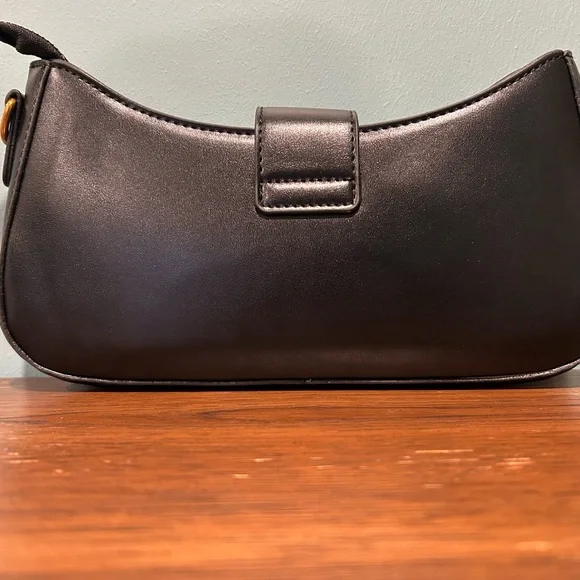 🌸NWOT🌸Black Structured Triomphe-Style Crossbody/ Shoulder / Clutch Bag - Picture 3 of 8